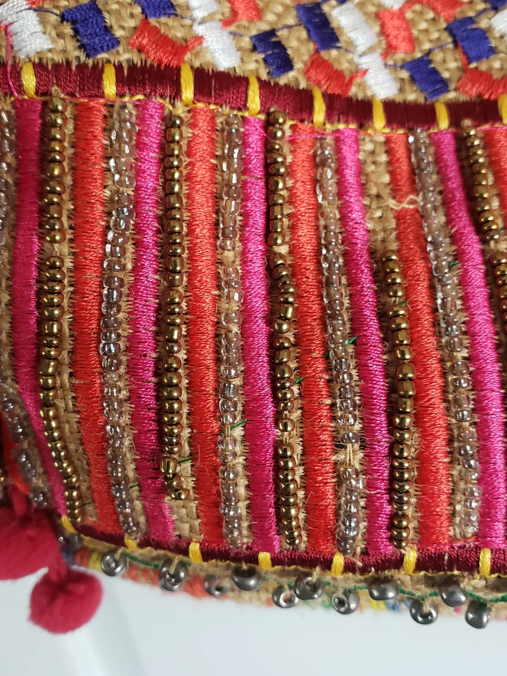 Tribal, Beautiful,America & Beyond Handcrafted, Embellished, Boho-Style Tote Bag - Picture 15 of 16